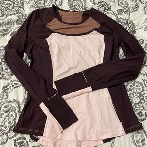 Pink & maroon long sleeve lululemon sz 10